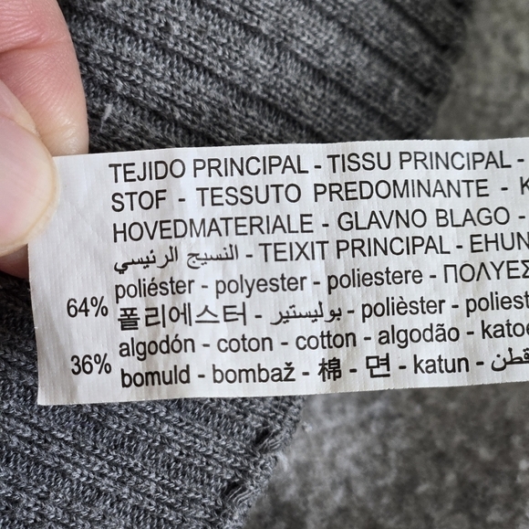 Zara Grey Oversized Plush Crewneck Sweatshirt Size Small - Picture 11 of 14